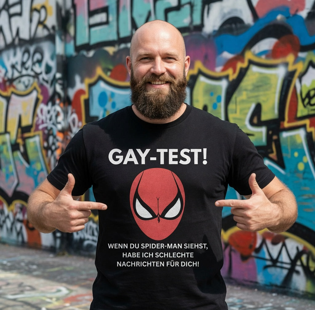Gay Test wenn du Spider-Man siehst schlechte Nachrichten - Herren T-Shirt