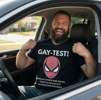 Gay Test wenn du Spider-Man siehst schlechte Nachrichten - Herren V-Neck T-Shirt