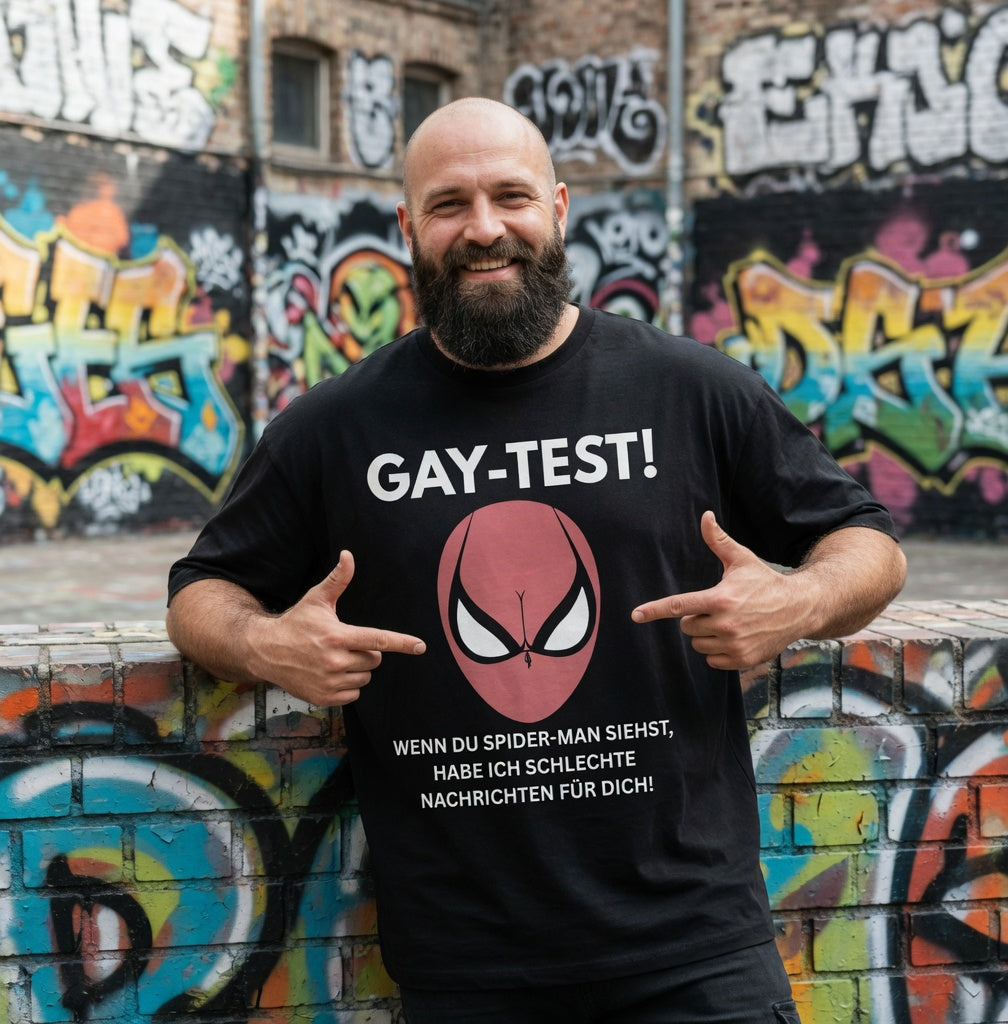 Gay Test wenn du Spider-Man siehst schlechte Nachrichten - Jack and Jones Oversize T-Shirt