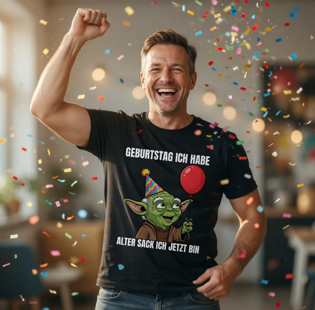 Geburtstag ich habe alter Sack ich jetzt bin Meister Yoda - Herren T-Shirt