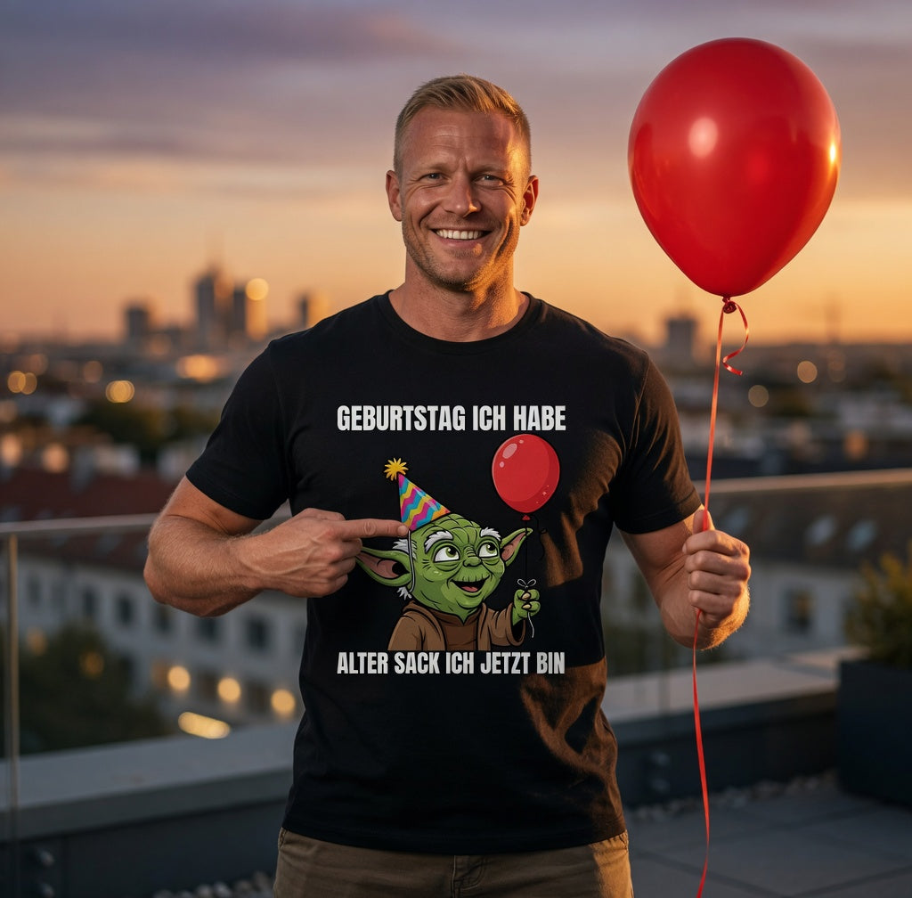 Geburtstag ich habe alter Sack ich jetzt bin Meister Yoda - Herren T-Shirt