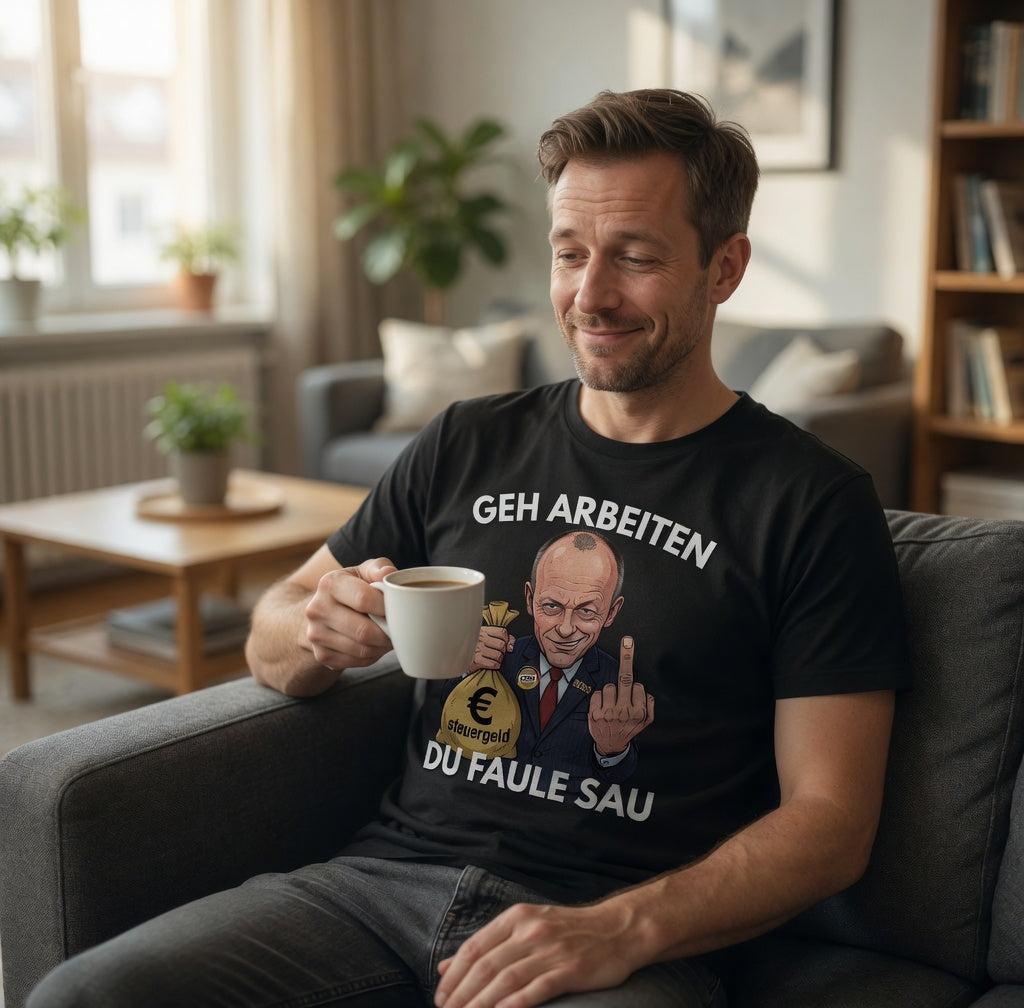 Geh arbeiten du faule Sau - Herren T-Shirt