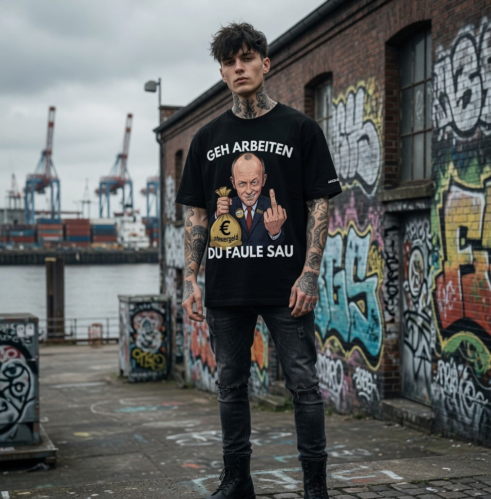 Geh arbeiten du faule Sau - Jack and Jones Oversize T-Shirt