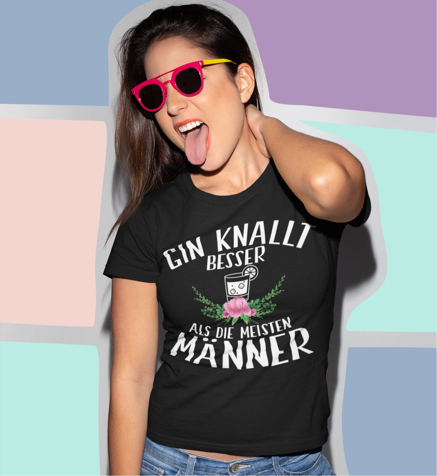 Gin knallt besser als die meisten Männer - Damenshirt