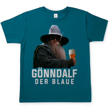 Gönndalf der Blaue Herren Shirt in Diva Blau