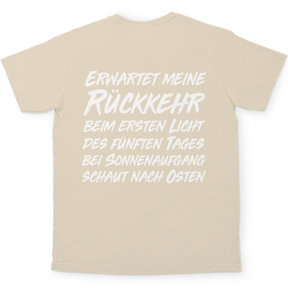 Gönndalf der Blaue Herren Shirt in Sand hinten