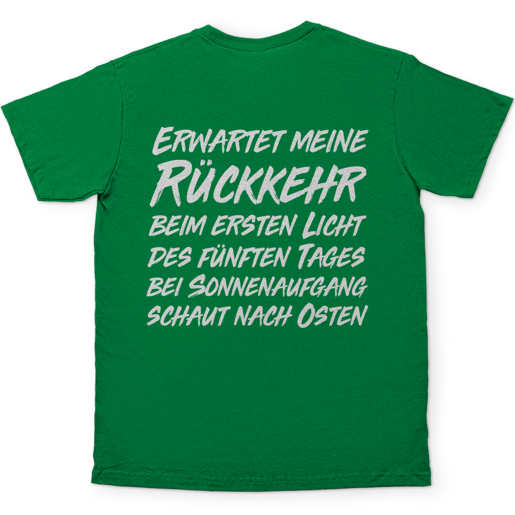 Gönndalf der Blaue Herren Shirt in Kelly Grün hinten