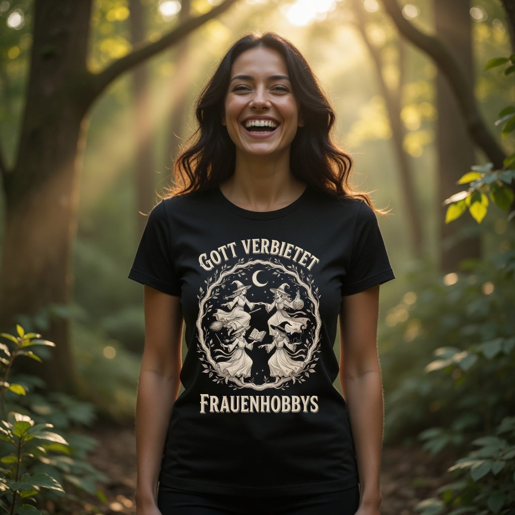Gott verbietet Frauenhobbys Hexen - Damen Premium Bio T-Shirt