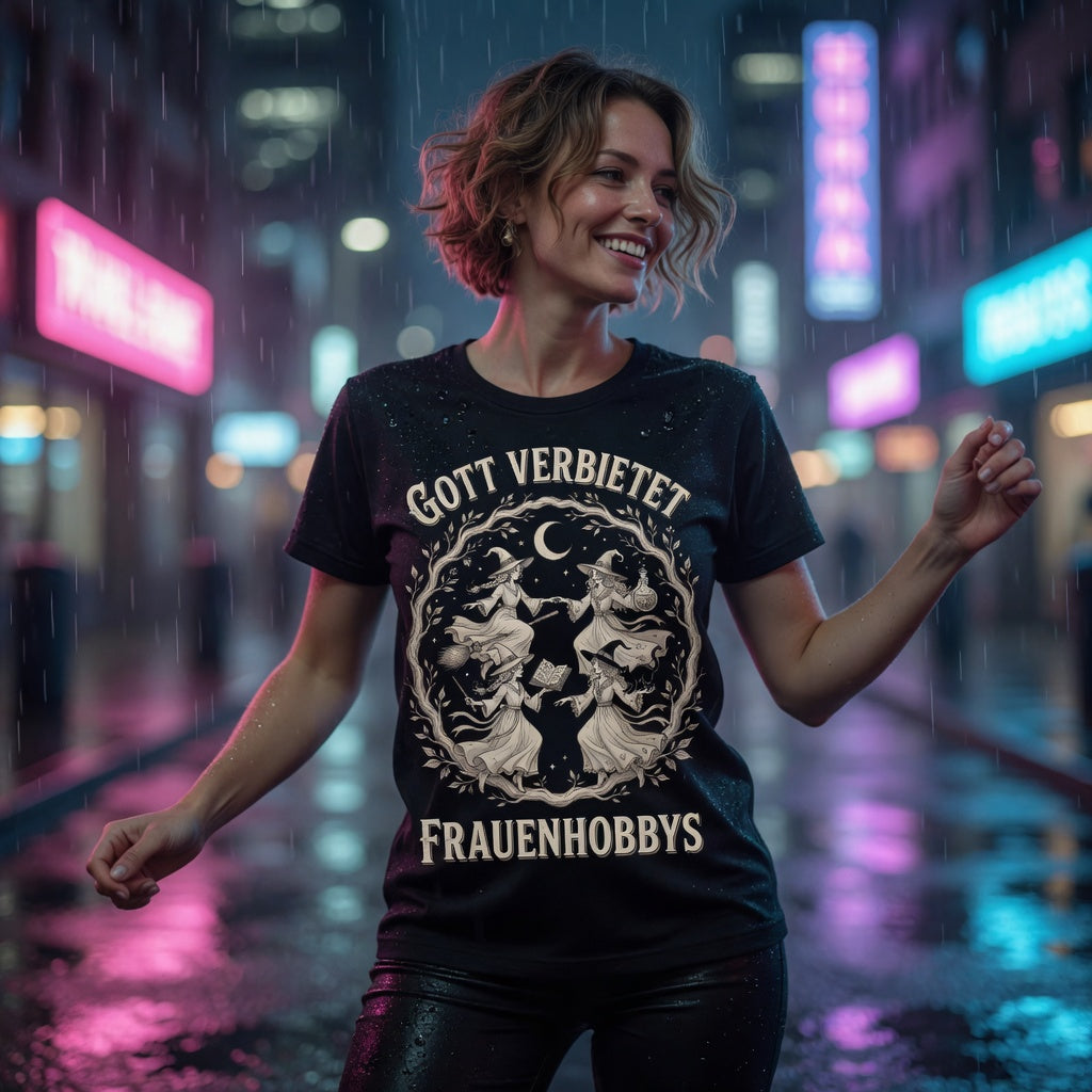 Gott verbietet Frauenhobbys Hexen - Damen Premium Bio T-Shirt