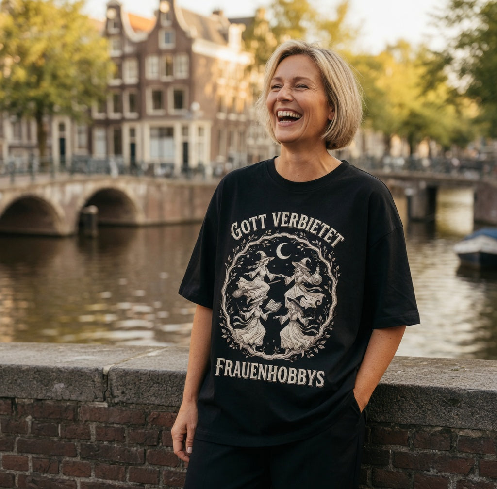 Gott verbietet Frauenhobbys Hexen - Jack and Jones Oversize T-Shirt