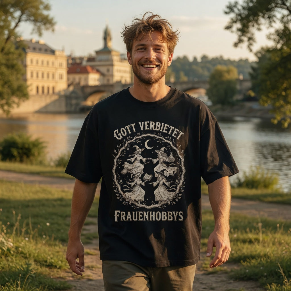 Gott verbietet Frauenhobbys Hexen - Jack and Jones Oversize T-Shirt