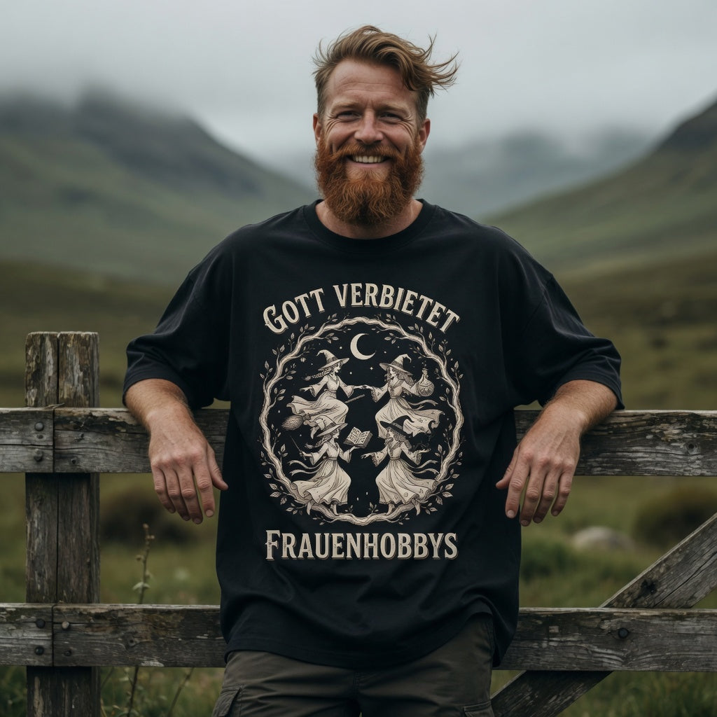 Gott verbietet Frauenhobbys Hexen - Jack and Jones Oversize T-Shirt