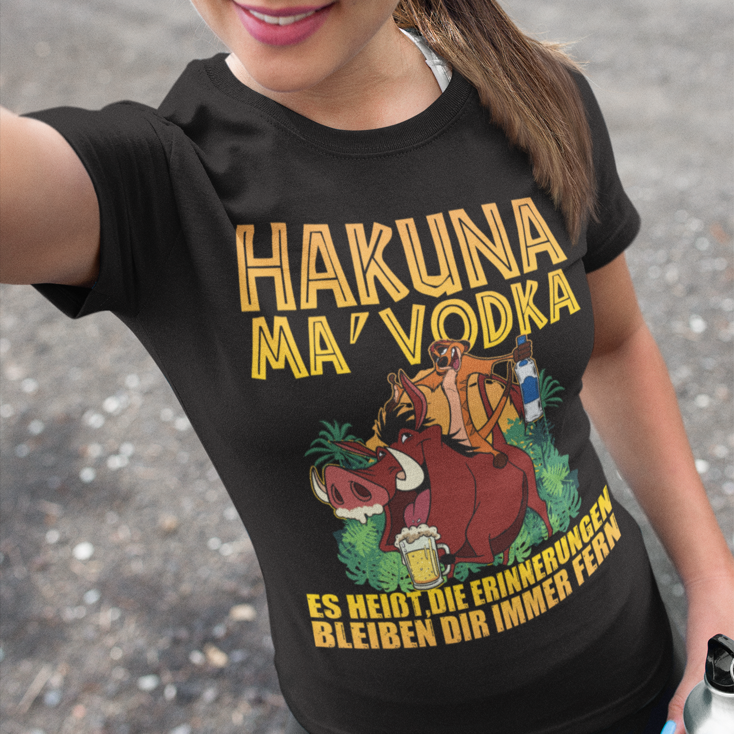 Hakuna Ma Vodka Timon und Pumbaa - Damen Premium Bio T-Shirt
