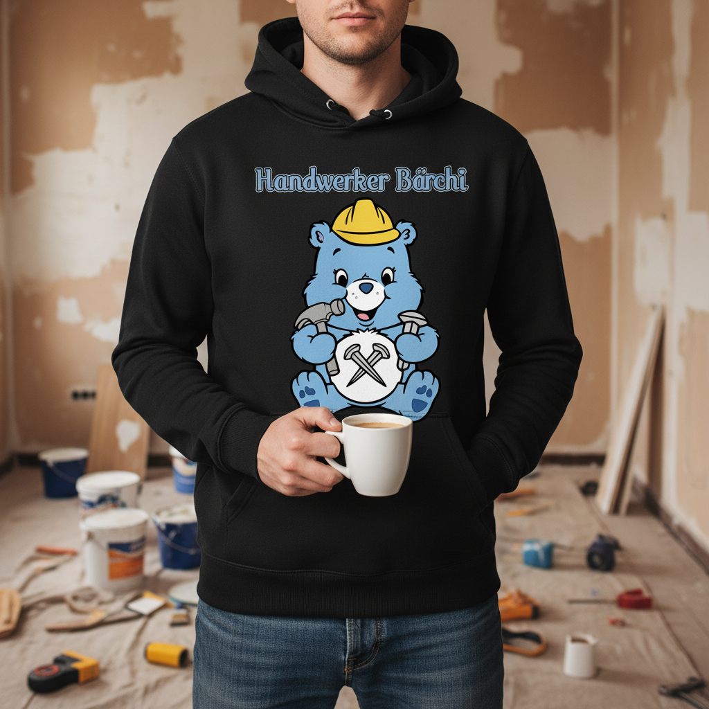 Handwerker Bärchi - Glücksbärchi - Herren Premium Bio Hoodie