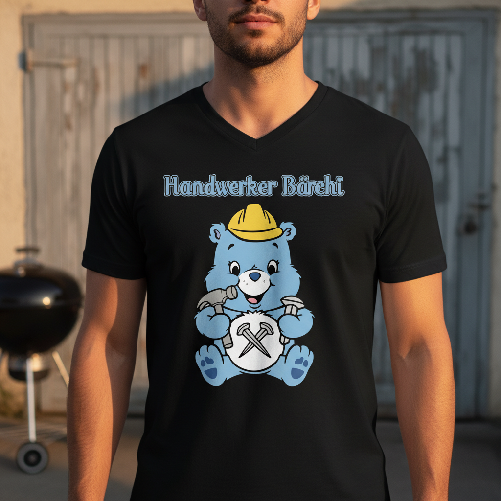 Handwerker Bärchi - Glücksbärchi - Herren V-Neck T-Shirt