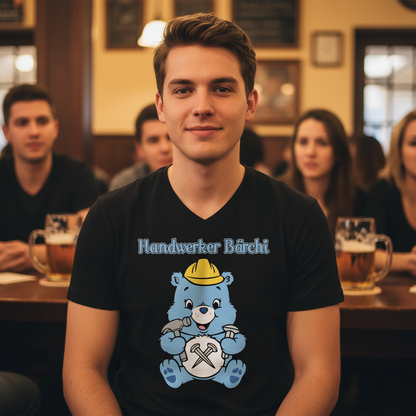 Handwerker Bärchi - Glücksbärchi - Herren V-Neck T-Shirt