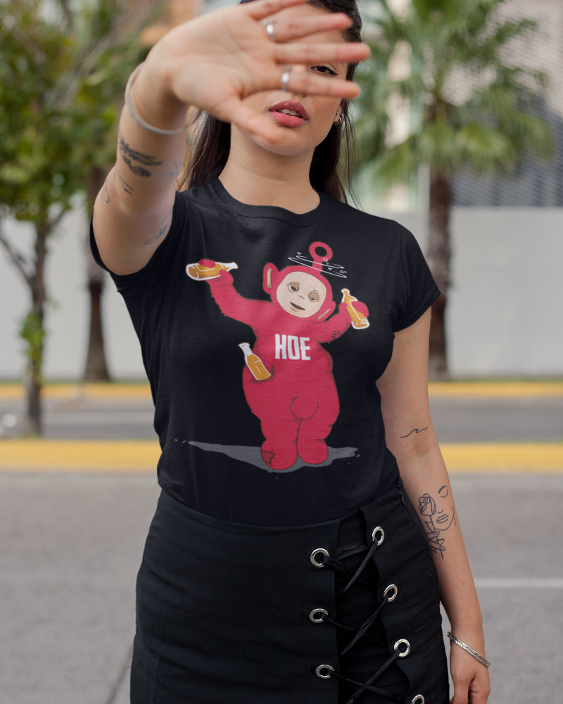 Teletubbie Po Damen T-Shirt – Hoe Suff Design für Party, Club &amp; Festival