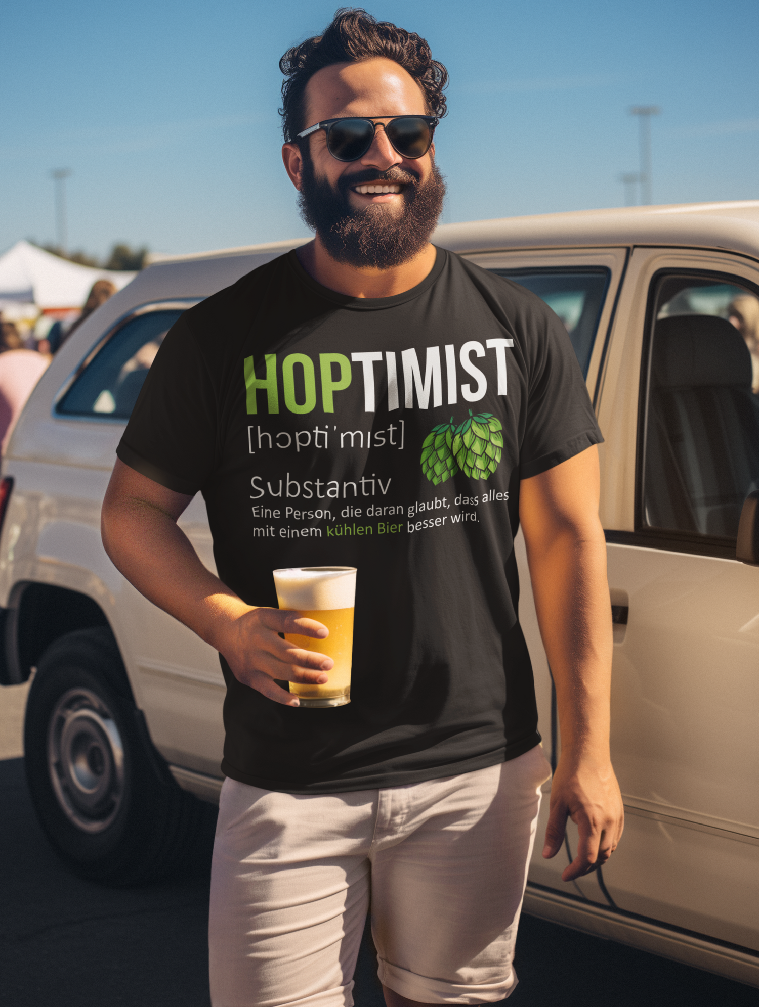 Hoptimist Bier - Herren Premium Bio T-Shirt