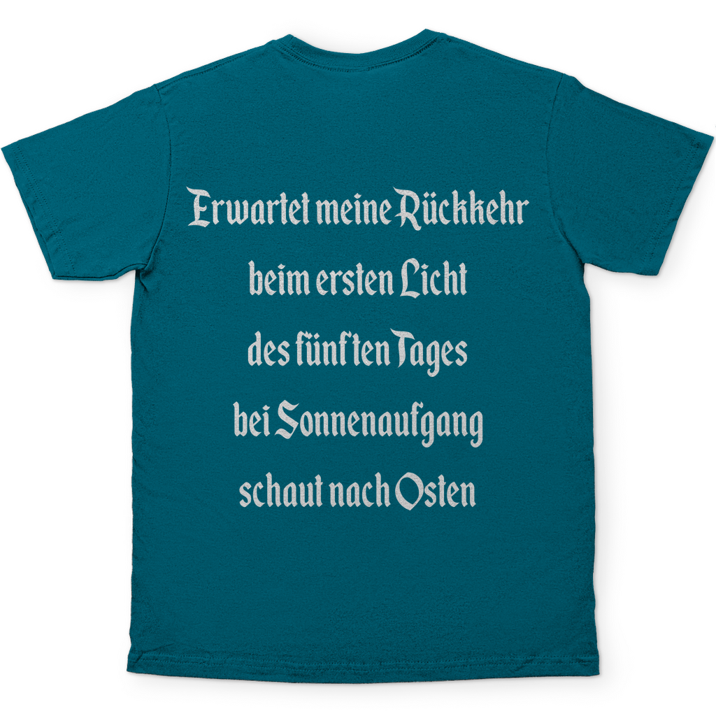 Ich gehe jetzt Bier trinken Herren Shirt in Stein Blau hinten