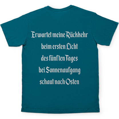 Ich gehe jetzt Bier trinken Herren Shirt in Stein Blau hinten