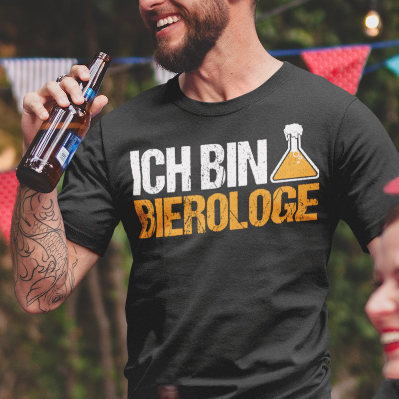 Ich bin Bierologe T-Shirt für Männer – Lustiges Bier Wissenschafts Design