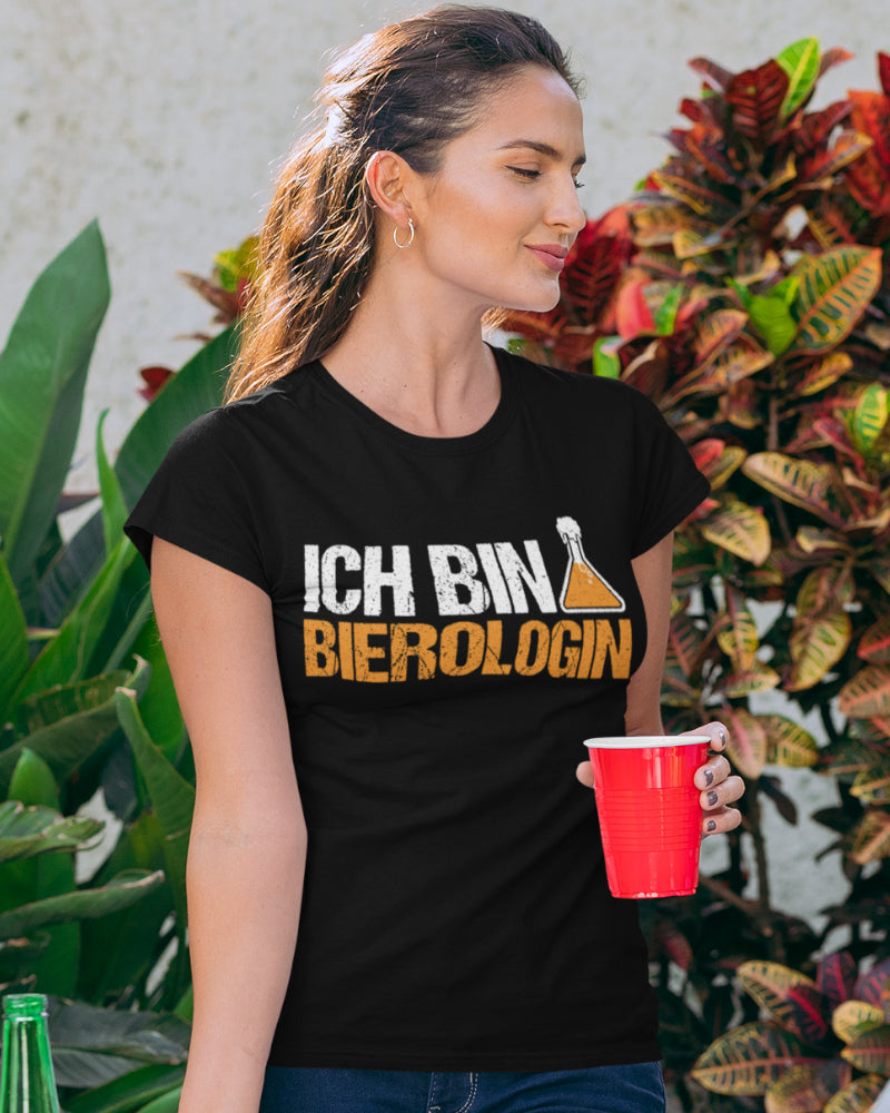 Ich bin Bierologin Damen Shirt – Lustiger Spruch für Bierliebhaberinnen