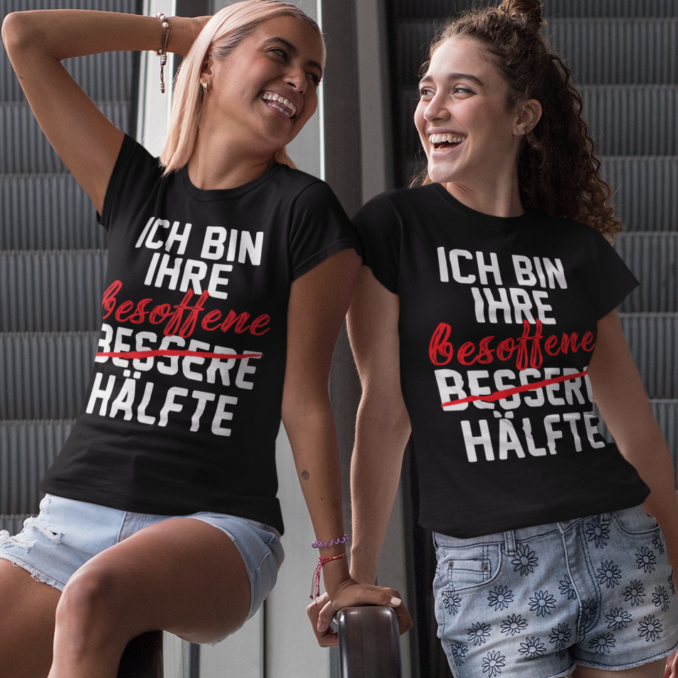 Ich bin ihre besoffene Hälfte - Damen Premium Bio T-Shirt