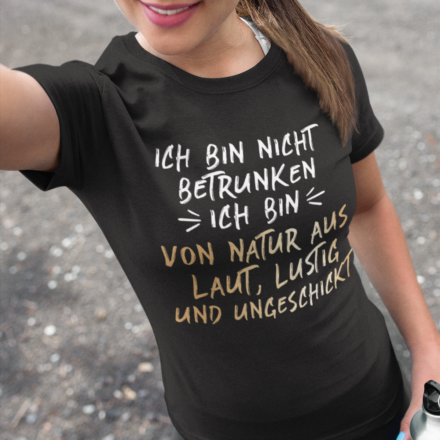 Ich bin nicht betrunken von Natur aus laut, lustig und ungeschickt - Damen Premium Bio T-Shirt
