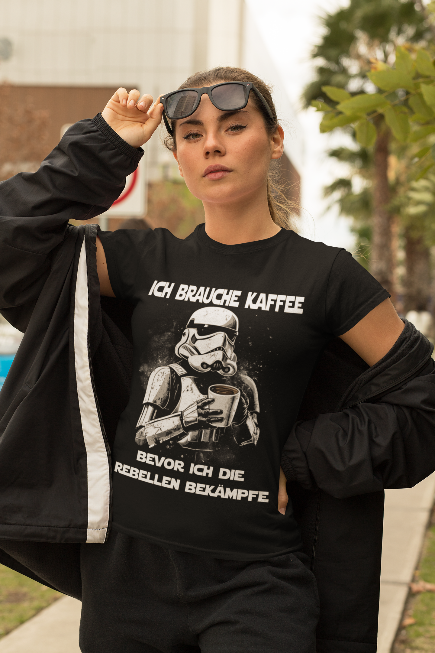 Ich brauche Kaffee bevor ich die Rebellen bekämpfe Stormtrooper - Damen Premium Bio T-Shirt