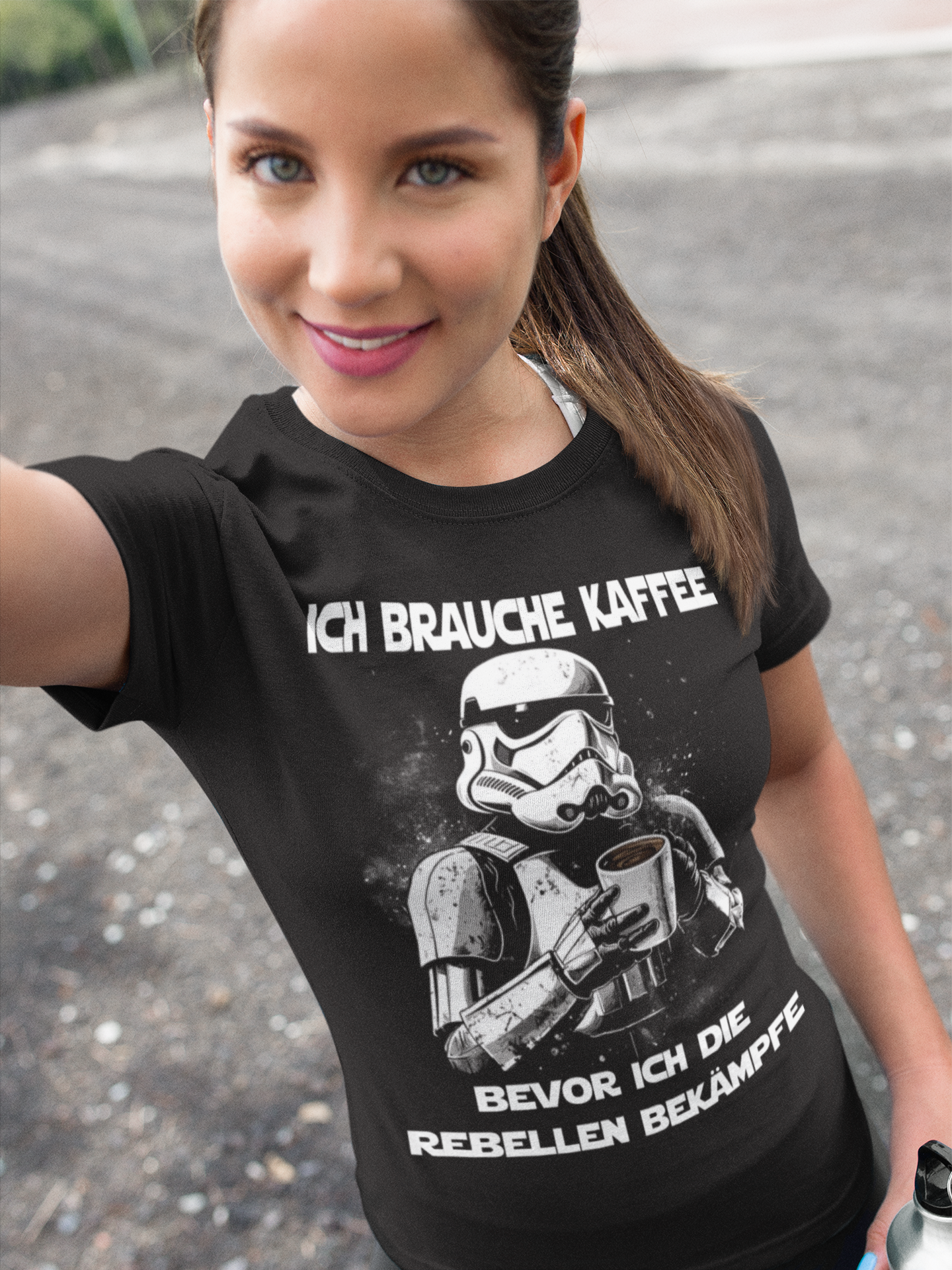 Ich brauche Kaffee bevor ich die Rebellen bekämpfe Stormtrooper - Damen Premium Bio T-Shirt