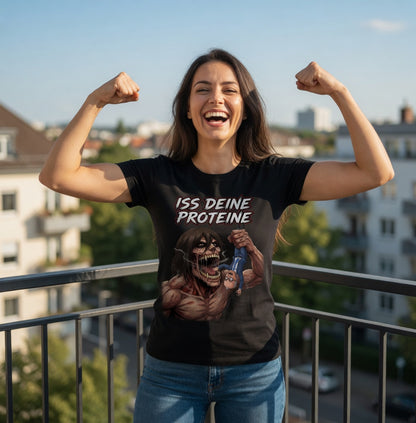 Iss deine Proteine Attack on Titan Merz - Damen T-Shirt