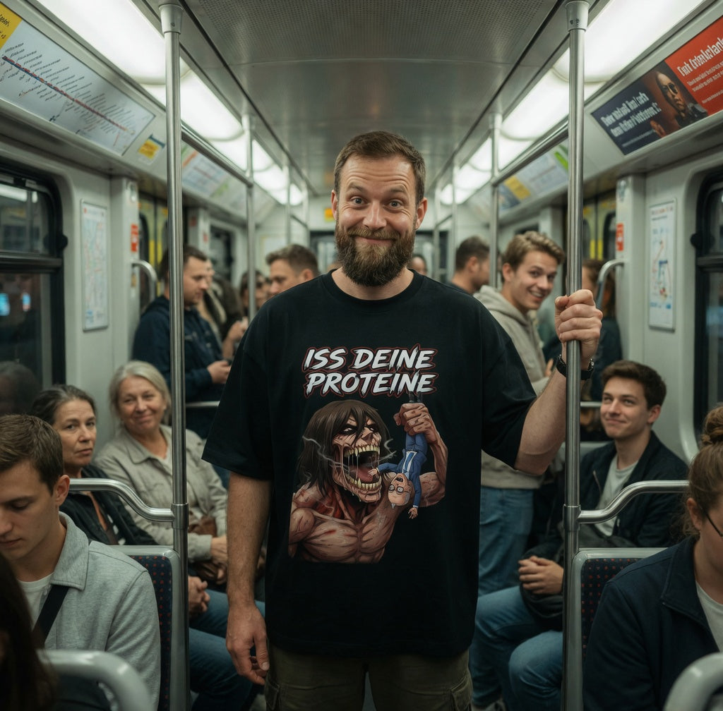 Iss deine Proteine Attack on Titan Merz - Jack and Jones Oversize T-Shirt