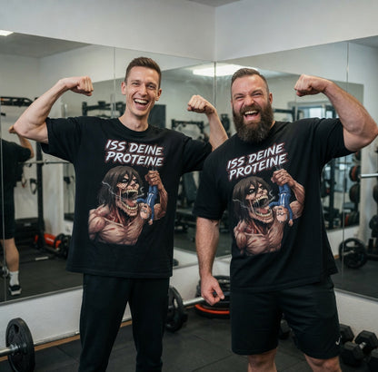Iss deine Proteine Attack on Titan Merz - Jack and Jones Oversize T-Shirt