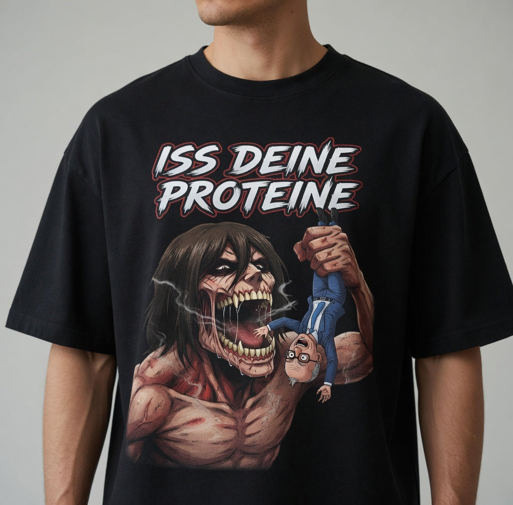 Iss deine Proteine Attack on Titan Merz - Jack and Jones Oversize T-Shirt