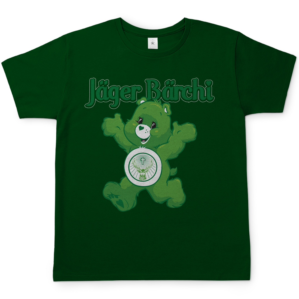 Jäger Bärchi Glücksbärchi Herren Shirt in Bottle Grün