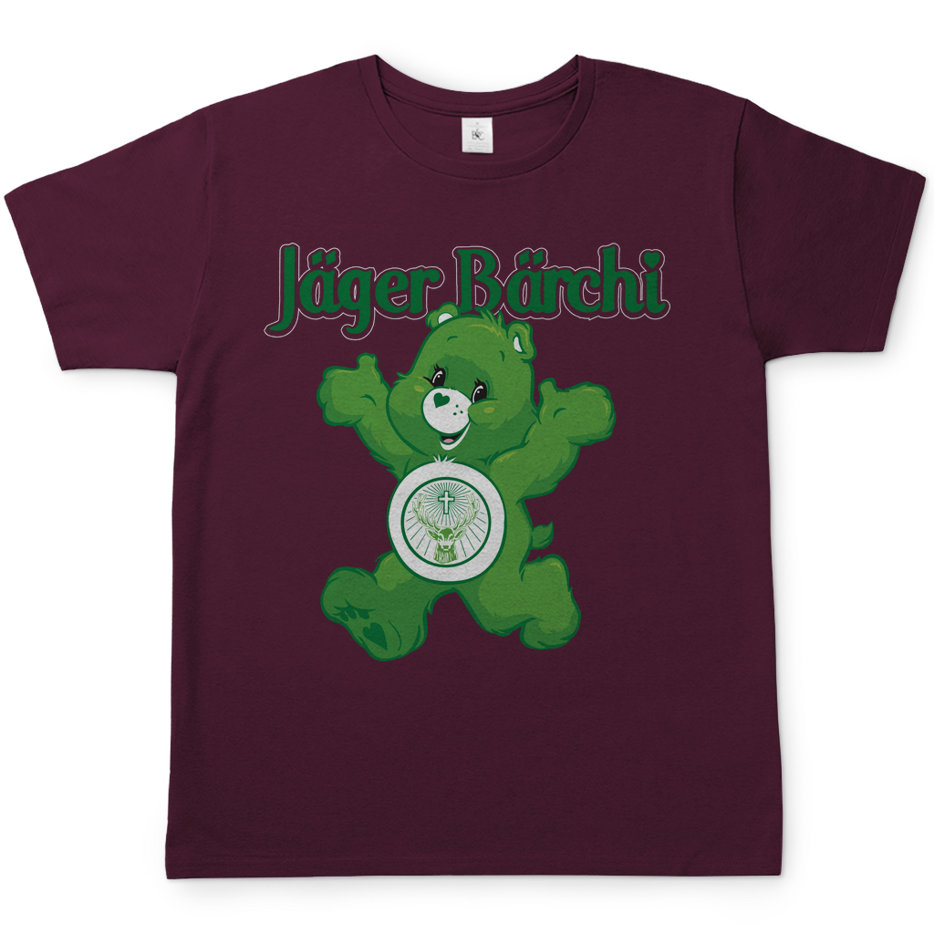 Jäger Bärchi Glücksbärchi Herren Shirt in Burgundy Rot