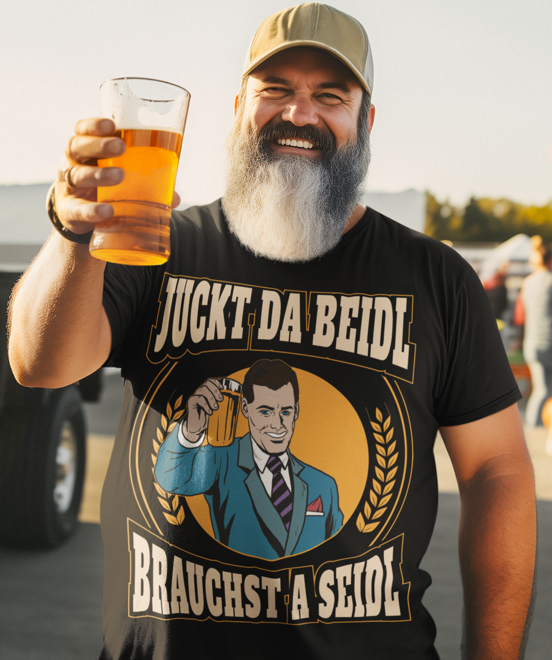 Juckt da Beidl brauchst a Seidl - Herren Premium Bio T-Shirt