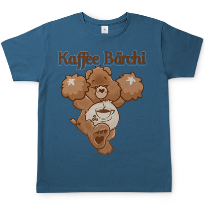 Kaffee Glücksbärchi Herren Shirt in diva blau