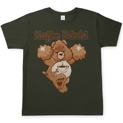 Kaffee Glücksbärchi Herren Shirt in khaki