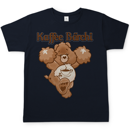 Kaffee Glücksbärchi Herren Shirt in navy blau