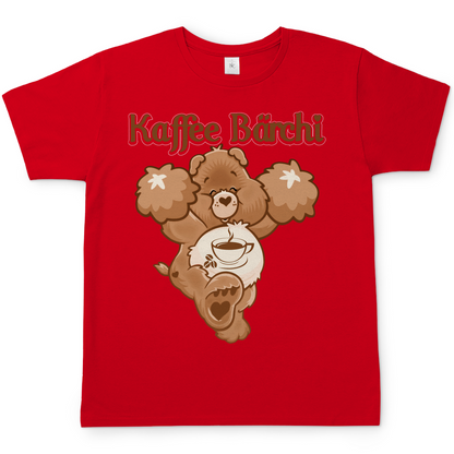 Kaffee Glücksbärchi Herren Shirt in rot