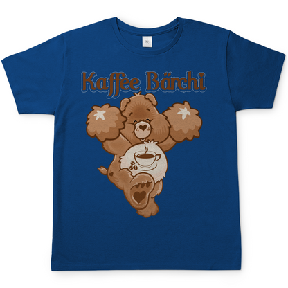 Kaffee Glücksbärchi Herren Shirt in royal blau