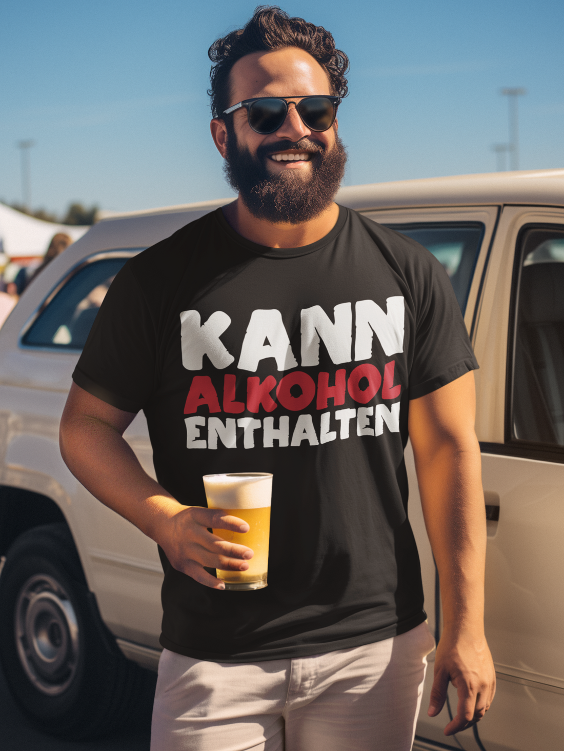 Kann Alkohol enthalten - Herren Premium Bio T-Shirt