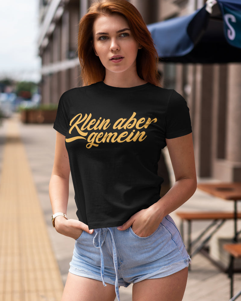 amen Shirt Klein aber gemein lustiger Spruch Fun T-Shirt Geschenk Frauen