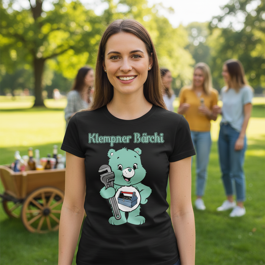 Klempner Bärchi - Glücksbärchi - Damen Premium Bio T-Shirt