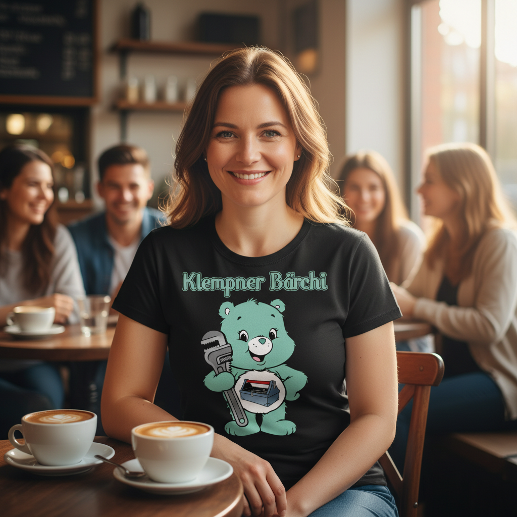 Klempner Bärchi - Glücksbärchi - Damen Premium Bio T-Shirt