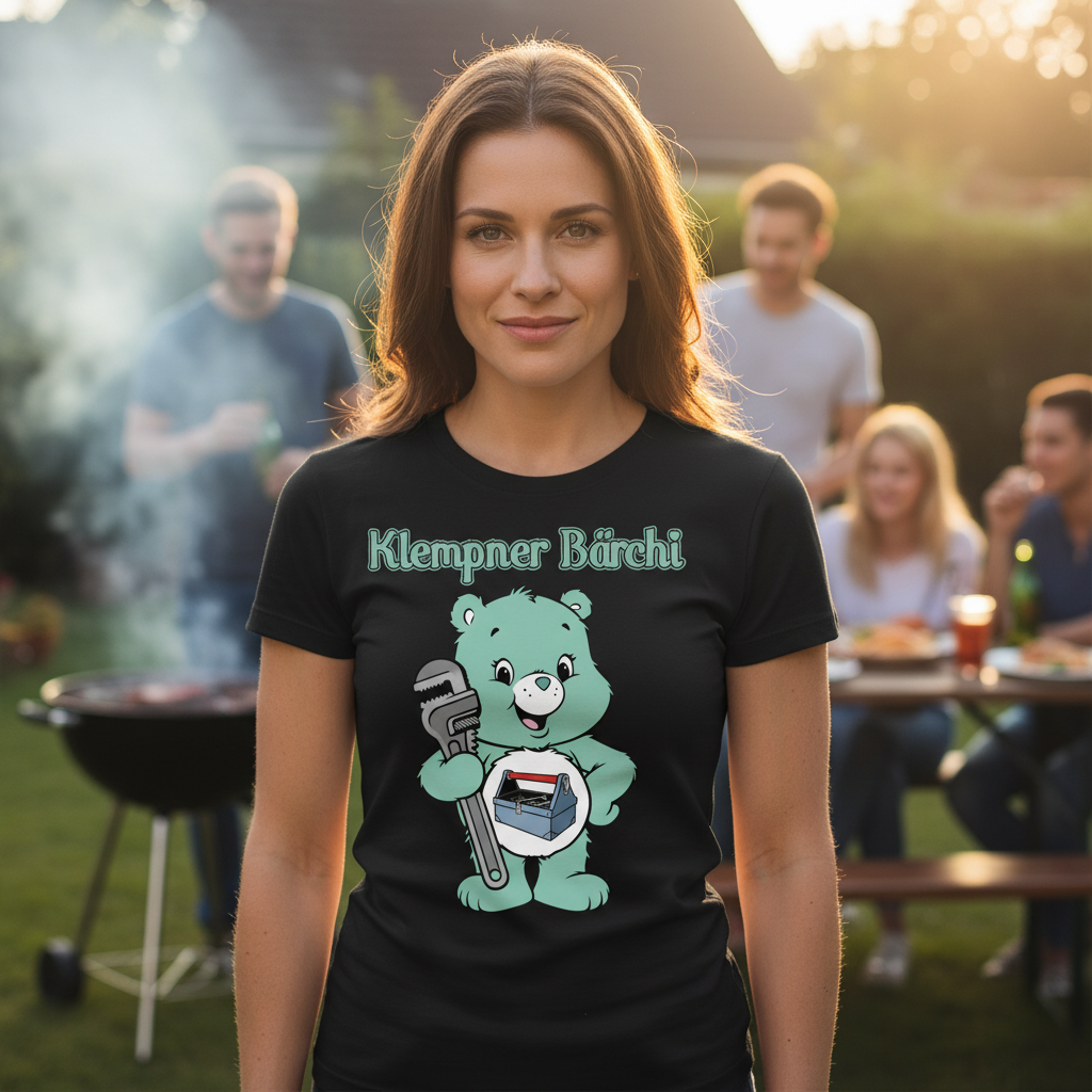 Klempner Bärchi - Glücksbärchi - Damen Premium Bio T-Shirt