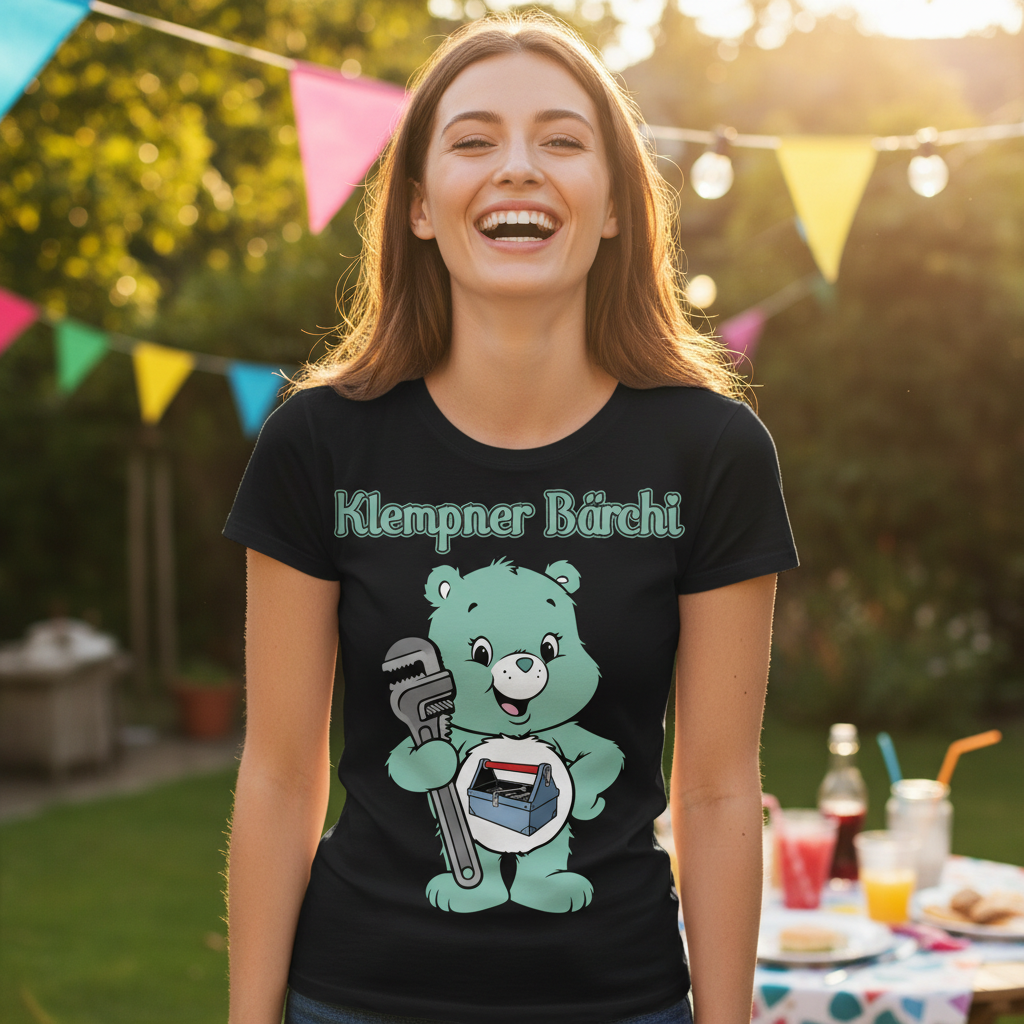 Klempner Bärchi - Glücksbärchi - Damen Premium Bio T-Shirt