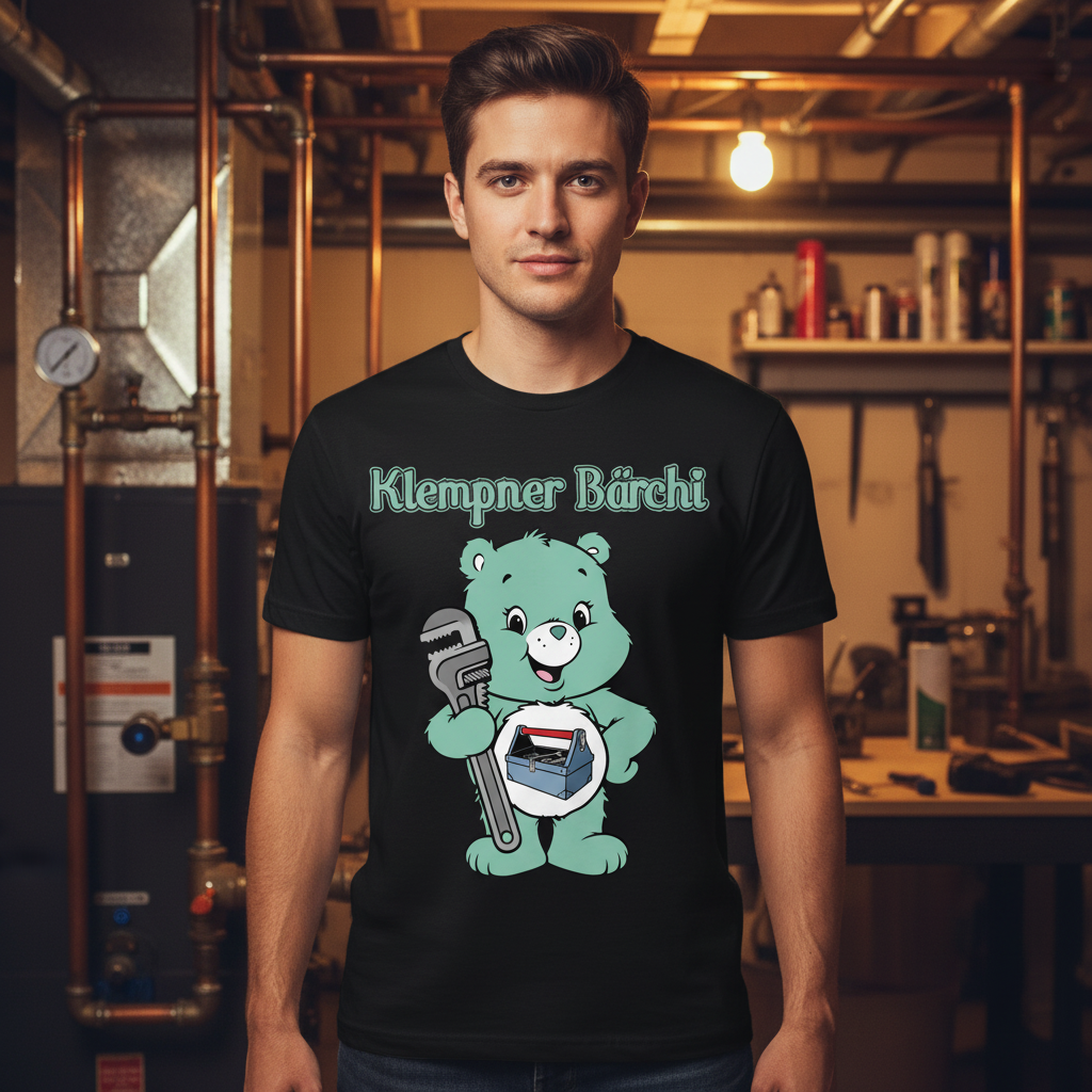 Klempner Bärchi - Glücksbärchi - Herren T-Shirt