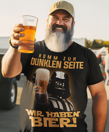 Komm zur dunklen Seite wir haben Bier! Vader - Herren Premium Bio T-Shirt